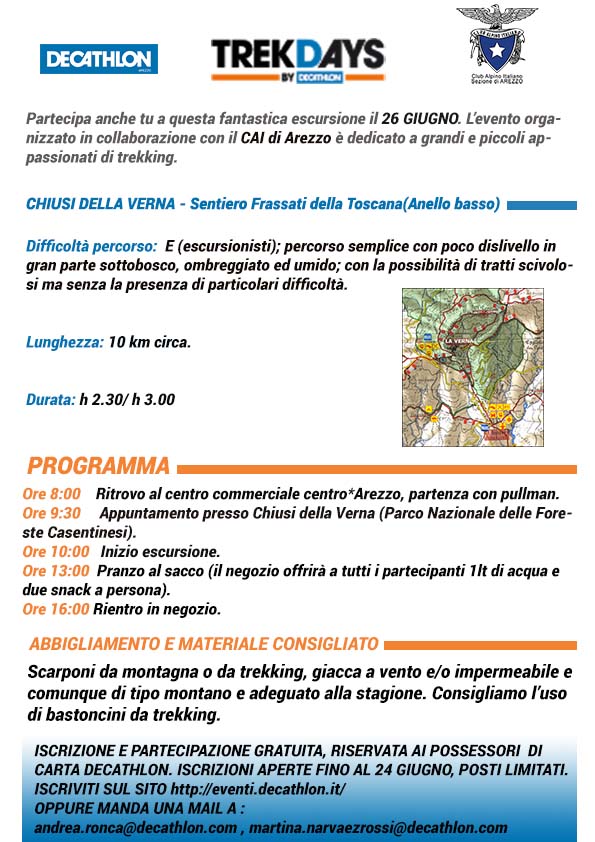 Domenica 26 giugno Anello basso della Verna