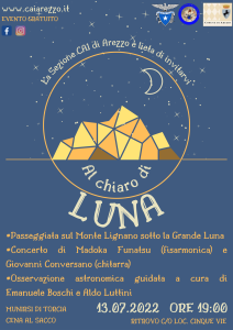 13 luglio Monte Lignano Passeggiata e concerto al chiaro di luna